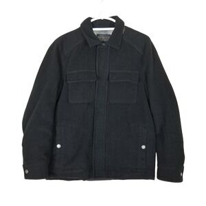 Pendleton Wool Blend Field Jacket Mens Small Black PM261 Full Zip‎ Heritage Coat